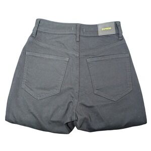 Express Size 0S Curvy Skinny High Rise Black Distressed Jeans 90s Grunge Punk